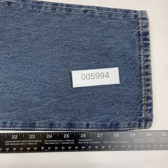 Levi's 501 '90s Jeans Women 26x30 Blue Straight Destroyed Button Fly Denim Big E - Picture 15 of 16